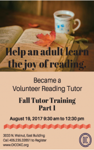 Become a reading tutor