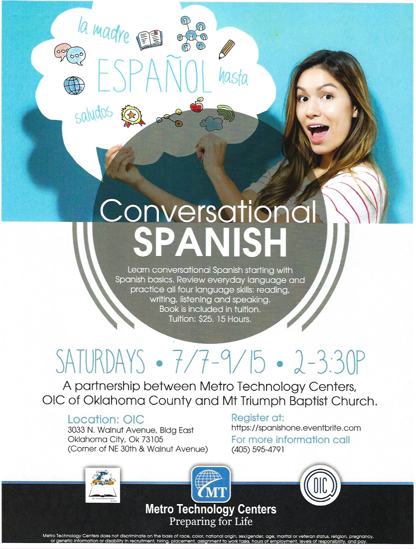 Conversational Spanish Class Flyer