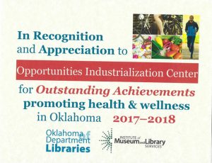 OIC Health Literacy Recognition Certificate