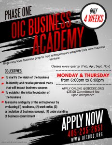 Phase 1 of OIC Business Academy - Made with PosterMyWall